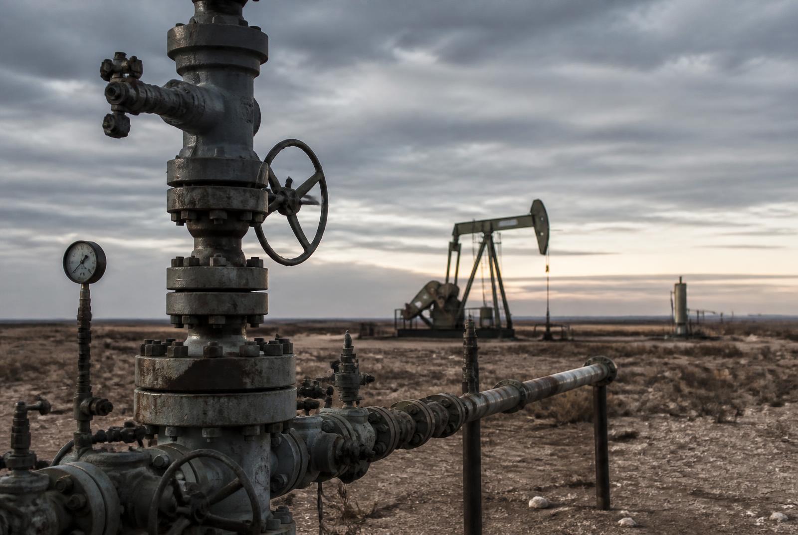 Producing wellhead in the Permian Basin